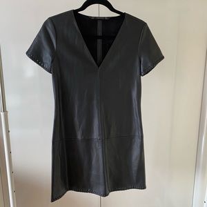 Zara black leather dress size S